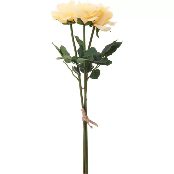 Mikasa Artificial Realistic Touch Rose Faux Floral for Home Kitchen Wedding Decorations, 24-Inch, White