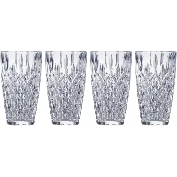 Mikasa Ballard Braid Double Old Fashioned Glass, 9.3-Ounce, Set of 4