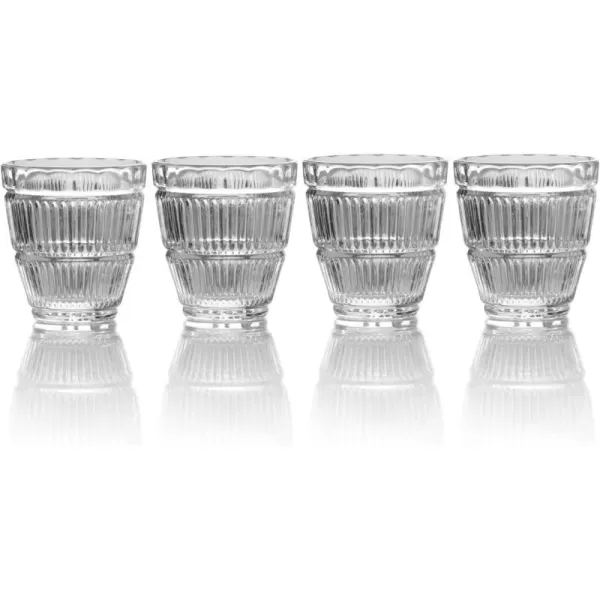 Mikasa Ballard Braid Double Old Fashioned Glass, 9.3-Ounce, Set of 4
