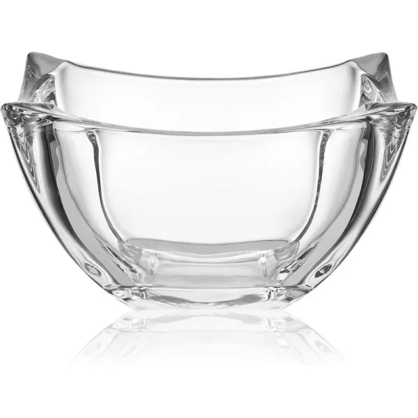Mikasa Baron Crystal Square Bowl, Clear