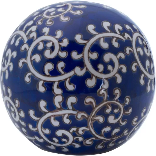 Mikasa Blue and White Swirl Ceramic Decorative Sphere