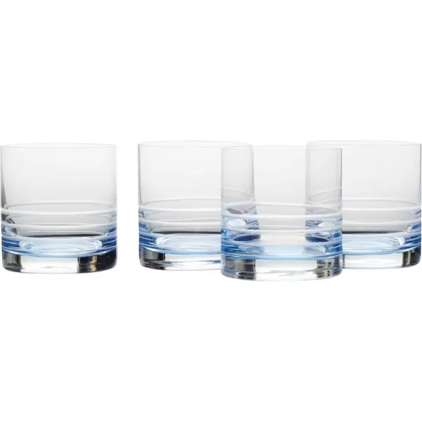 Mikasa Cal Ombre Highball Tumbler Cups, Set of 4, 17-Ounce, Blue