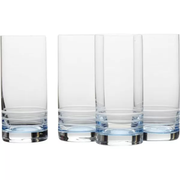 Mikasa Cal Ombre Highball Tumbler Cups, Set of 4, 17-Ounce, Blue
