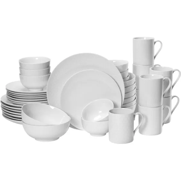 Mikasa Cheers 40-Piece Dinnerware Set, Service for 8, White