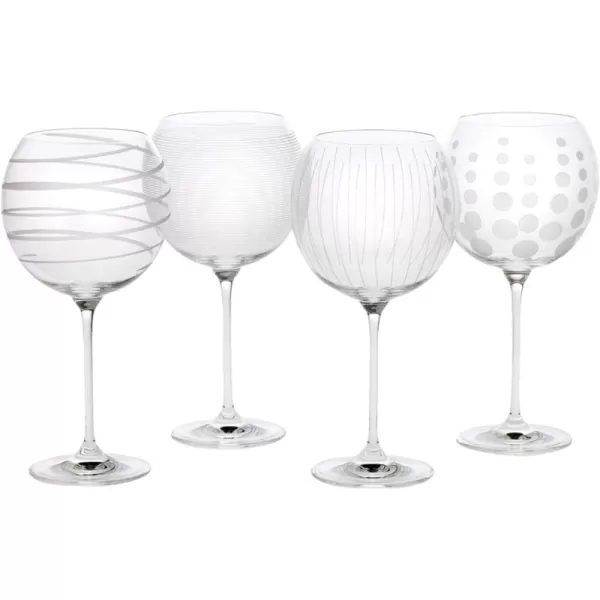 Mikasa Cheers Balloon Goblet Wine Glass, 24.5-Ounce, Set of 4, Transparent