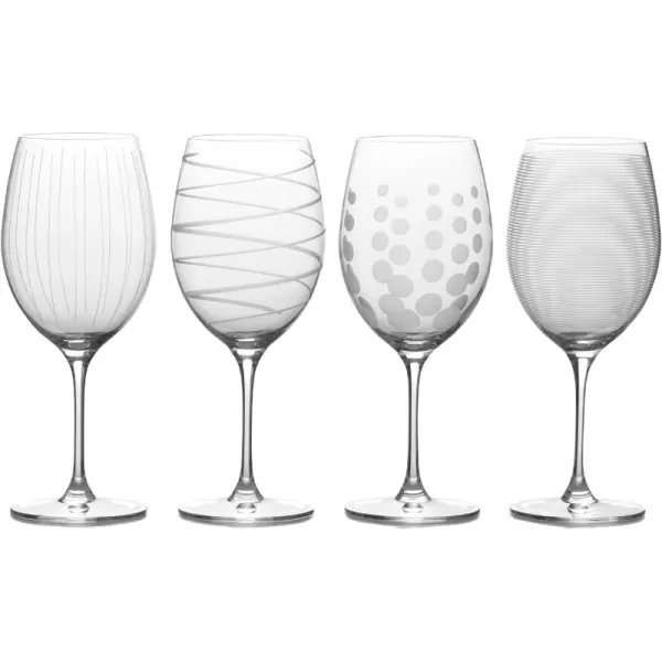 Mikasa Cheers Balloon Goblet Wine Glass, 24.5-Ounce, Set of 4, Transparent