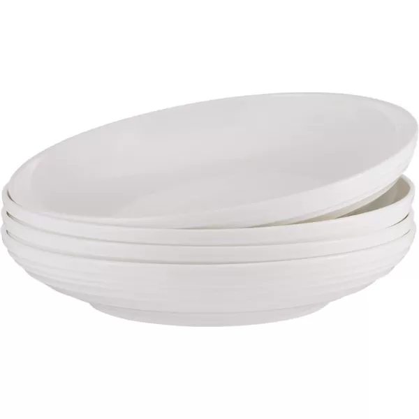 Mikasa Ciara Chip Resistant Set of 4 Pasta Bowls Set, 8-inch,White
