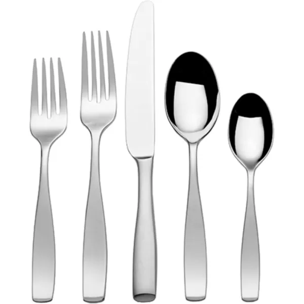 Mikasa Cocoa Blossom 18/10 Stainless Steel Flatware Hostess Serving Utensil, 65 Piece Set, Silver