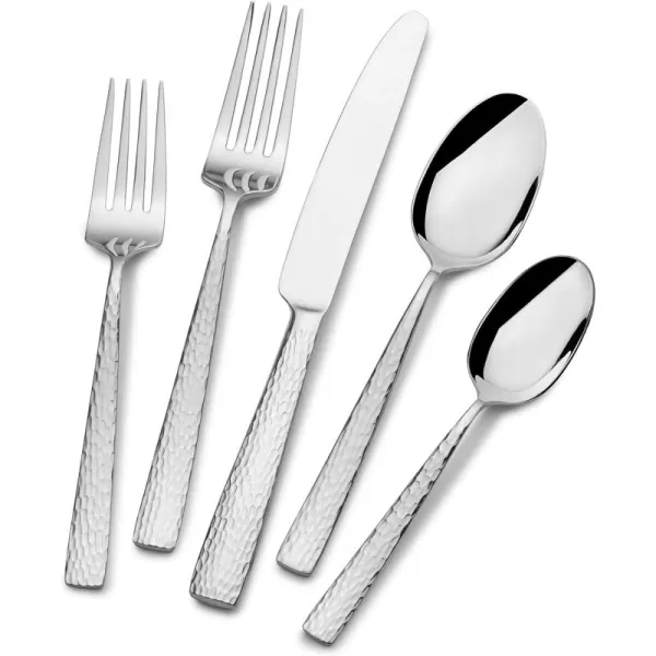 Mikasa Cocoa Blossom 18/10 Stainless Steel Flatware Hostess Serving Utensil, 65 Piece Set, Silver