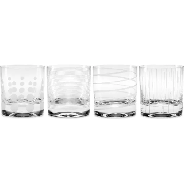 Mikasa, Double Old Fashioned Glass, Clear Clear, Set of 4, 10 fluid ounces