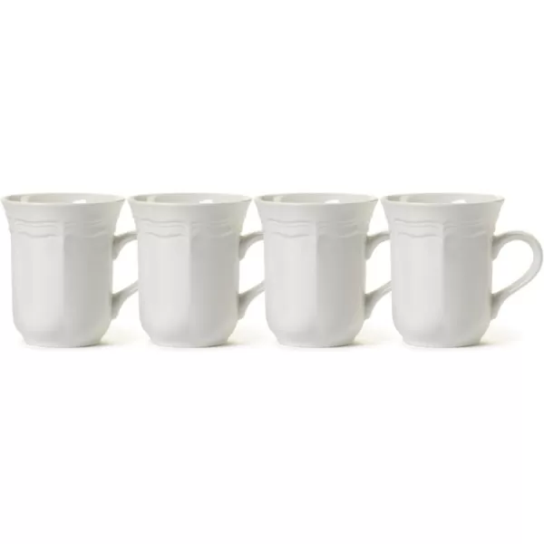 Mikasa French Countryside Mug,s , White , Set of 4 - F9000-415)