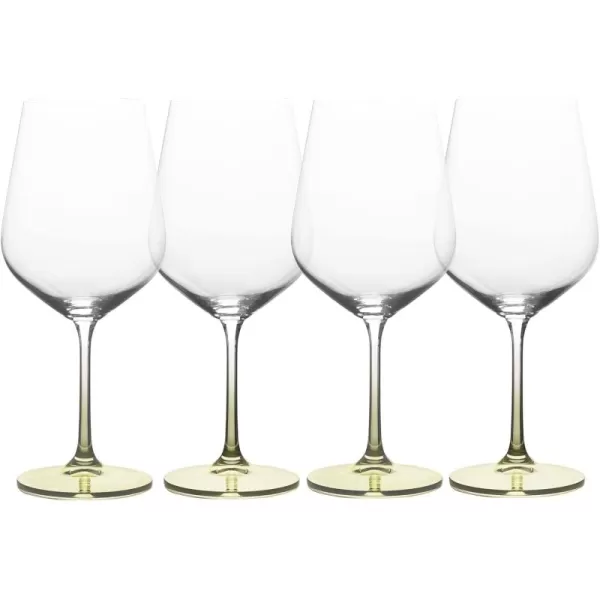 Mikasa Gianna Ombre Set of 4 Red Wine Glasses, 19.75-Ounce, Sage