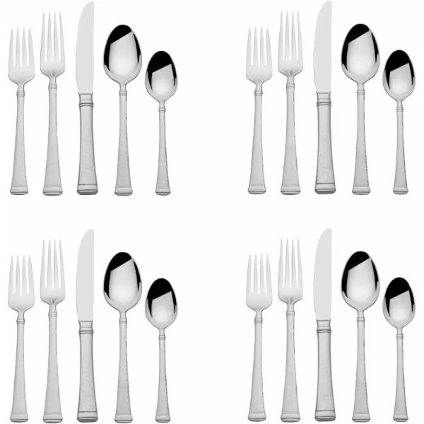Mikasa Harmony 18/10 Stainless Steel, 20-Piece Flatware Set, Service for 4, STAINLESS