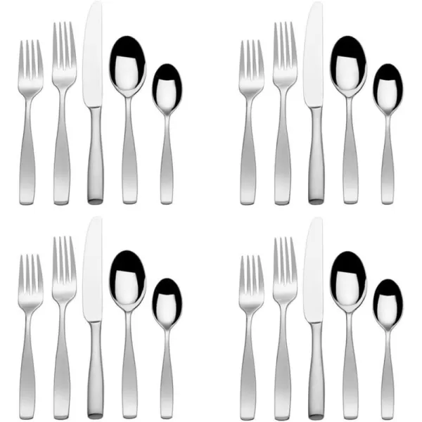 Mikasa Kyler Flatware, 20-Piece Set, Service for 4, Stainless Steel