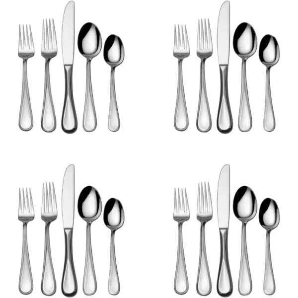 Mikasa Kyler Flatware, 20-Piece Set, Service for 4, Stainless Steel