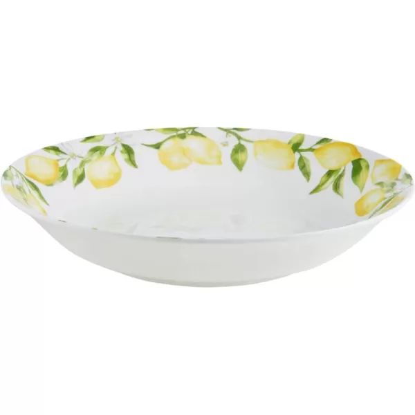 Mikasa Lemons Oval Bone China Lightweight Chip Resistant Serving Platter, 14-Inch, Multicolor