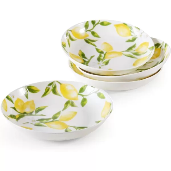 Mikasa Lemons Oval Bone China Lightweight Chip Resistant Serving Platter, 14-Inch, Multicolor)
