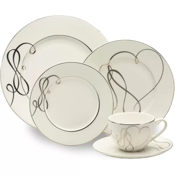 Mikasa Love Story 5-Piece Place Setting, Service for 1,Silver