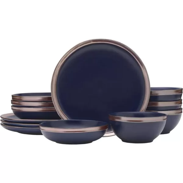 Mikasa Miller 12 Piece Dinnerware Set, Service for 4, Black