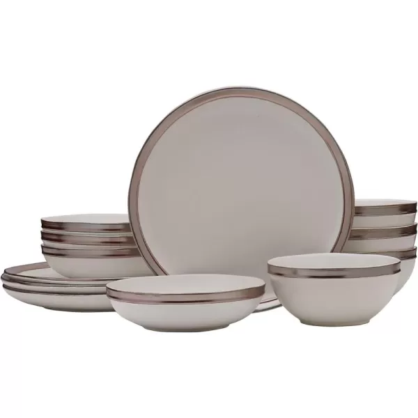 Mikasa Miller 12 Piece Dinnerware Set, Service for 4, Black