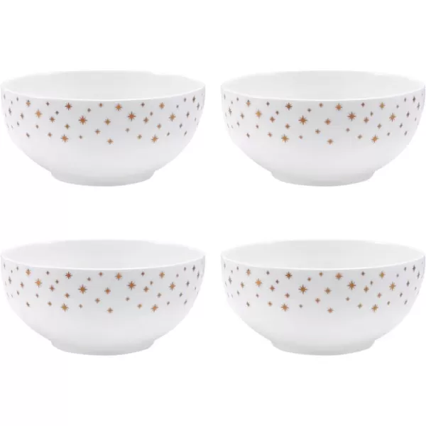 Mikasa Millie Gold Metallic Set of 4 All Purpose Bowls, 6 Inch