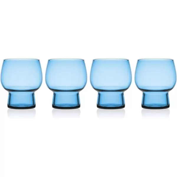 Mikasa Phoebe Double Old Fashioned Beverage, Set of 4, Blue