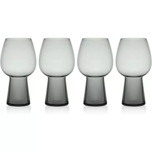 Mikasa Phoebe Goblet Beer Beverage Glass, Set of 4, Blue