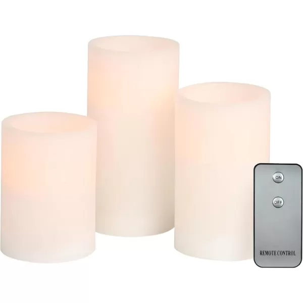 Mikasa Real Wax Wavy Top Flameless Candles, Exquisite White Battery Candles for Wedding, Christmas Decorations, and Everyday, 3x6 Inch