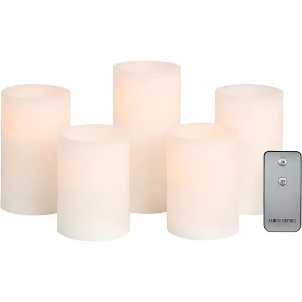 Mikasa Real Wax Wavy Top Flameless Candles, Exquisite White Battery Candles for Wedding, Christmas Decorations, and Everyday, 3x6 Inch
