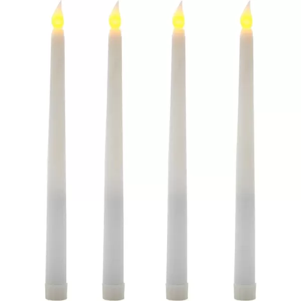 Mikasa Real Wax Wavy Top Flameless Candles, Exquisite White Battery Candles for Wedding, Christmas Decorations, and Everyday, 3x6 Inch