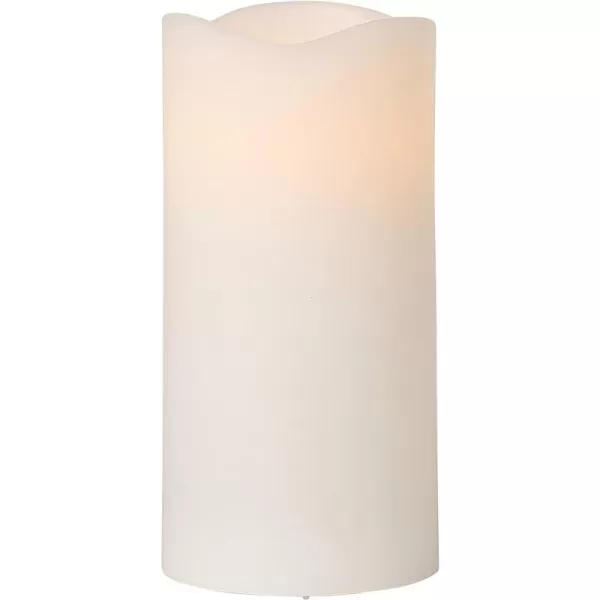 Mikasa Real Wax Wavy Top Flameless Candles, Exquisite White Battery Candles for Wedding, Christmas Decorations, and Everyday, 3x6 Inch