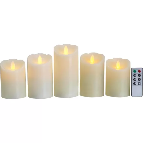 Mikasa Realistic Wax Flameless Candles, Exquisite White Battery Candles for Wedding, Christmas Decorations, and Everyday, 3x4 Inch