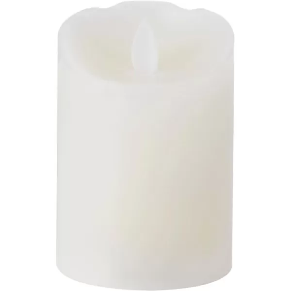 Mikasa Realistic Wax Flameless Candles, Exquisite White Battery Candles for Wedding, Christmas Decorations, and Everyday, 3x4 Inch