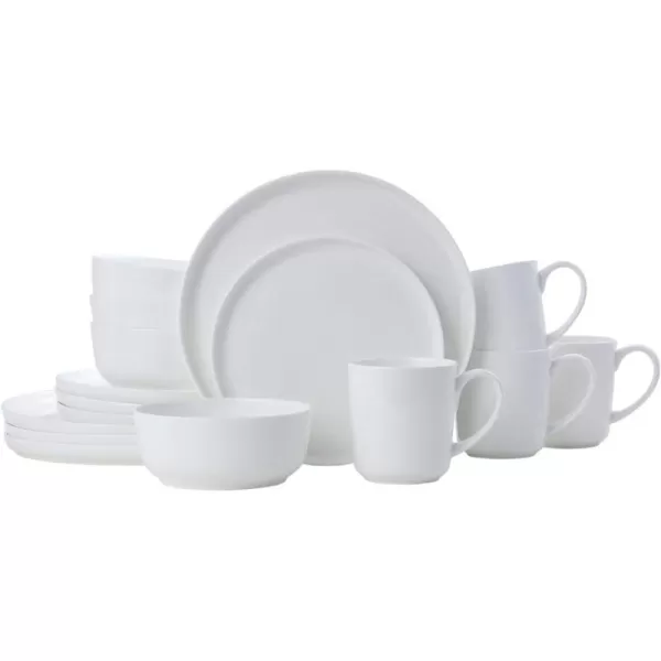 Mikasa Samantha Bone China Lightweight Chip Resistant Set of 4 Pasta Bowls Set, 9 Inch, White