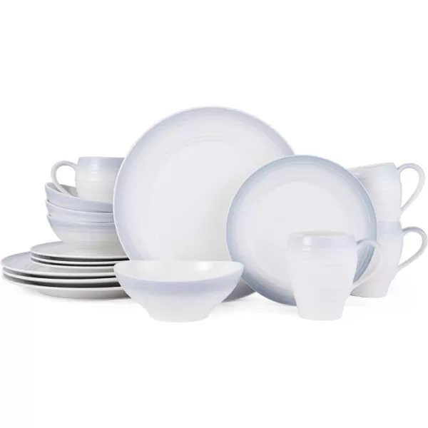 Mikasa Swirl 16-Piece Dinnerware Set, Service For 4, Blue
