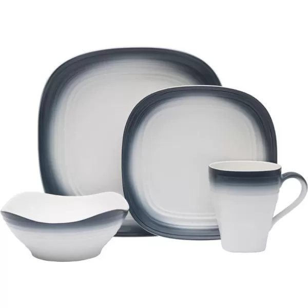 Mikasa Swirl 4-Piece Place Setting, Service For 1, Blue
