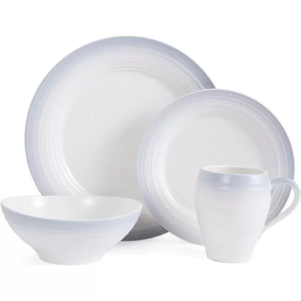 Mikasa Swirl 4-Piece Place Setting, Service For 1, Ombre Graphite