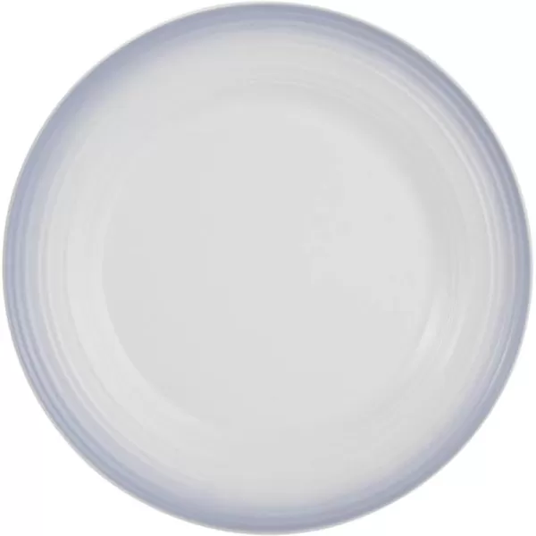 Mikasa Swirl Ombre White Round Platter, 12.5 Inch, Grey Banded