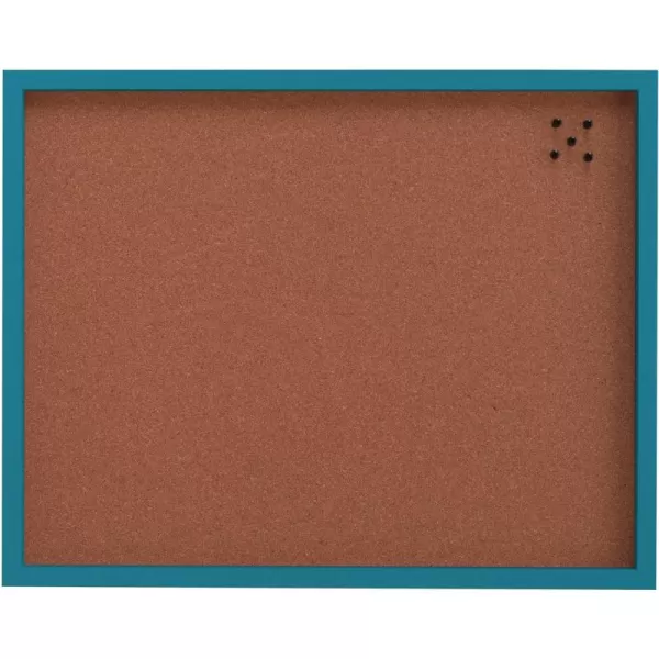 Mikasa Teal Framed Cork Board, Includes 5 Tacks, 21x17