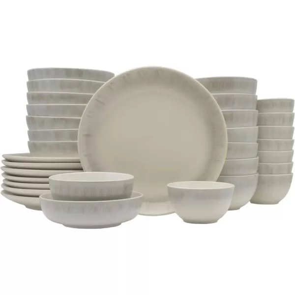 Mikasa Logan Grey 32 Piece Dinnerware Set, Service for 8