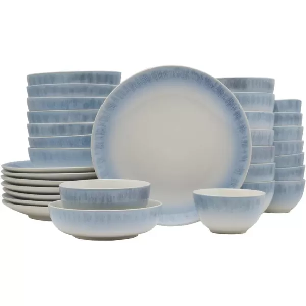 Mikasa Logan Grey 32 Piece Dinnerware Set, Service for 8