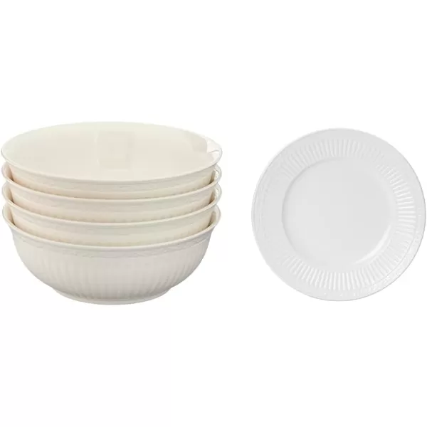Mikasa Italian Countryside Gravy Boat and Saucer Set, White - DD900-742