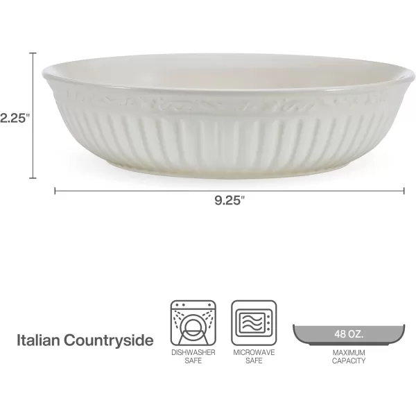 Mikasa Italian Countryside Gravy Boat and Saucer Set, White - DD900-742