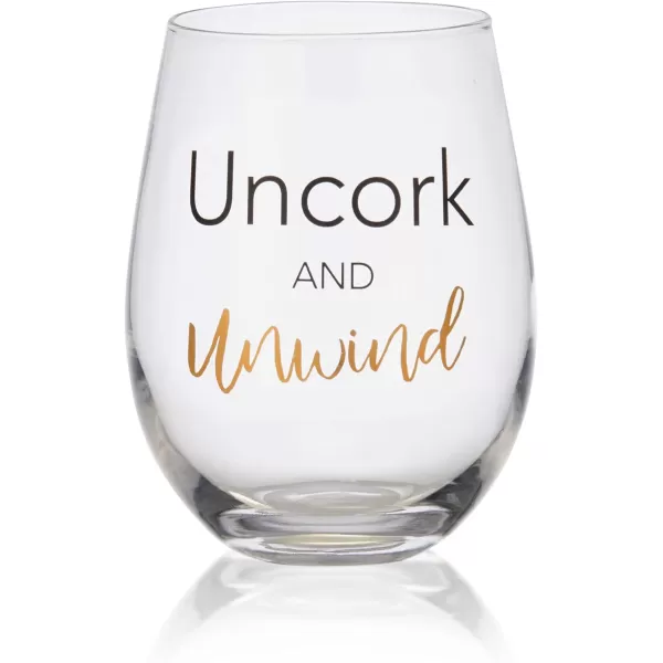 Mikasa Rise Unwind Double Wall Mug and Stemless Wine Glass, Set of 2, Clear
