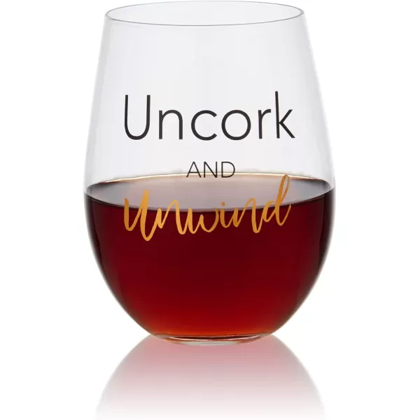 Mikasa Rise Unwind Double Wall Mug and Stemless Wine Glass, Set of 2, Clear