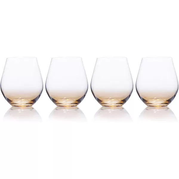 Mikasa Gianna Ombre Amber Champagne Flute, 4 Count , Clear