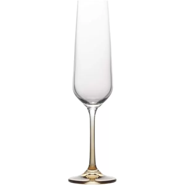 Mikasa Gianna Ombre Amber Champagne Flute, 4 Count , Clear