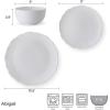 imageMikasa Abigail Bone China Lightweight Chip Resistant 12 Piece Dinnerware Set Service for 4 White