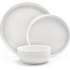 imageMikasa Bentlee Bone China Lightweight Chip Resistant 12 Piece Dinnerware Set Service for 4 WhiteCallie