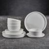 imageMikasa Bentlee Bone China Lightweight Chip Resistant 12 Piece Dinnerware Set Service for 4 WhiteCallie